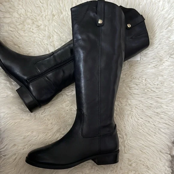 INC Black Genuine Lether Boots - Picture 2 of 16